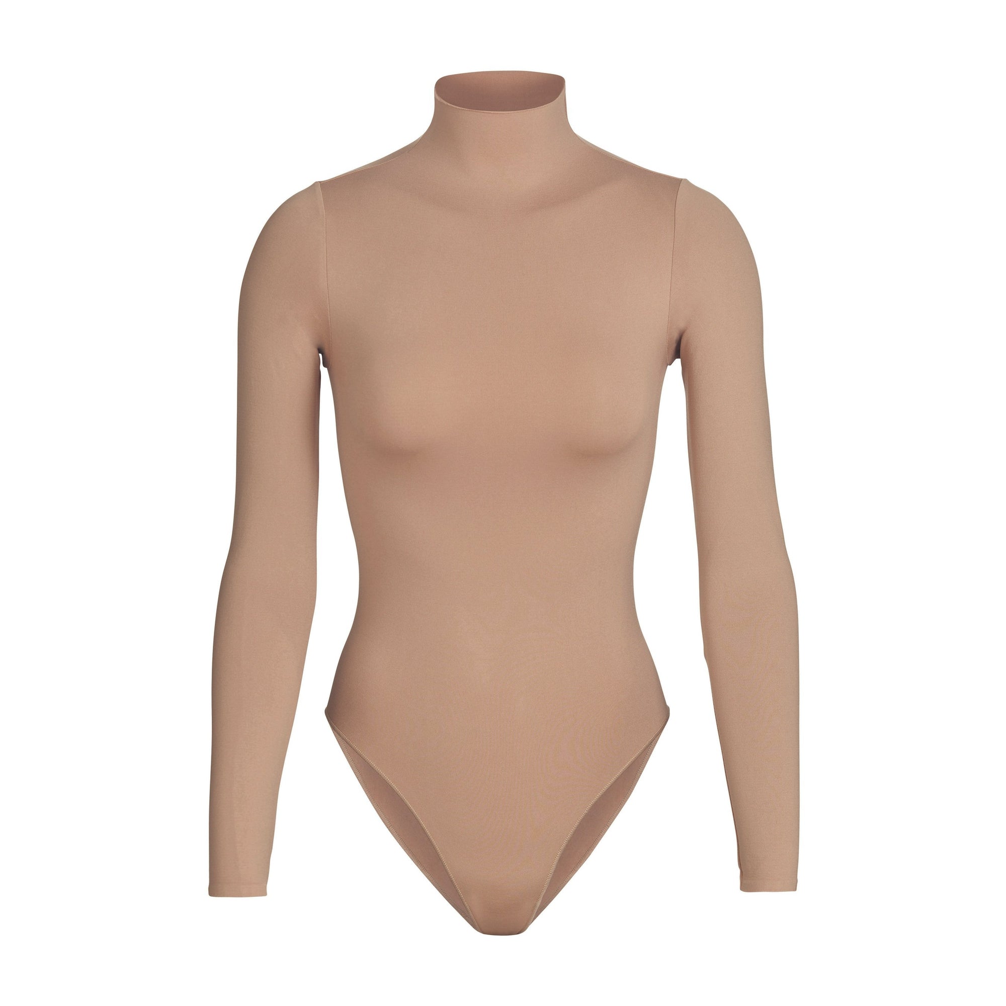 Fit Right Mock Neck Bodysuit - Brown No.231 NKDS