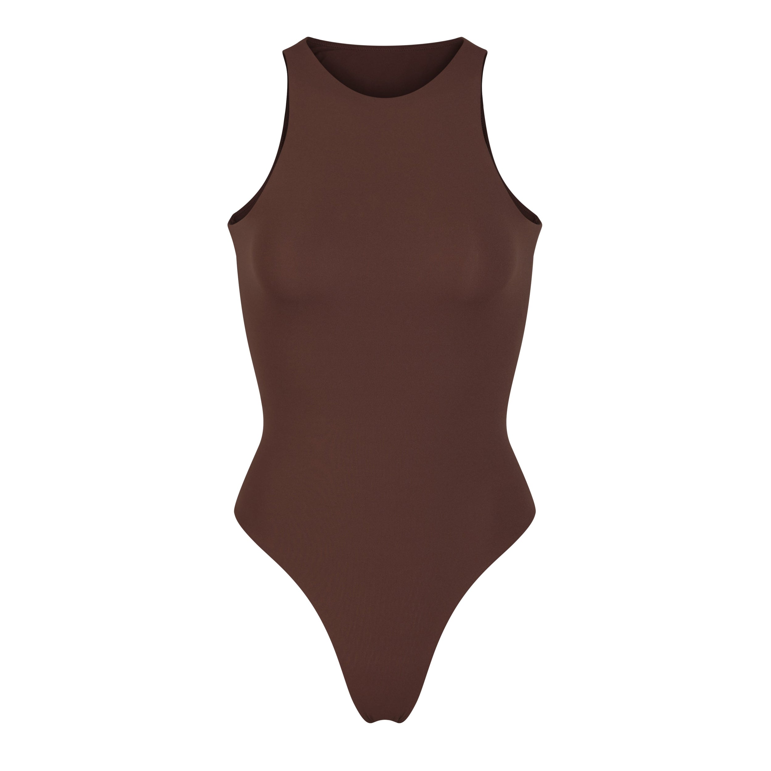 Kerrie Bodysuit - V Neck Bodysuit in Chocolate