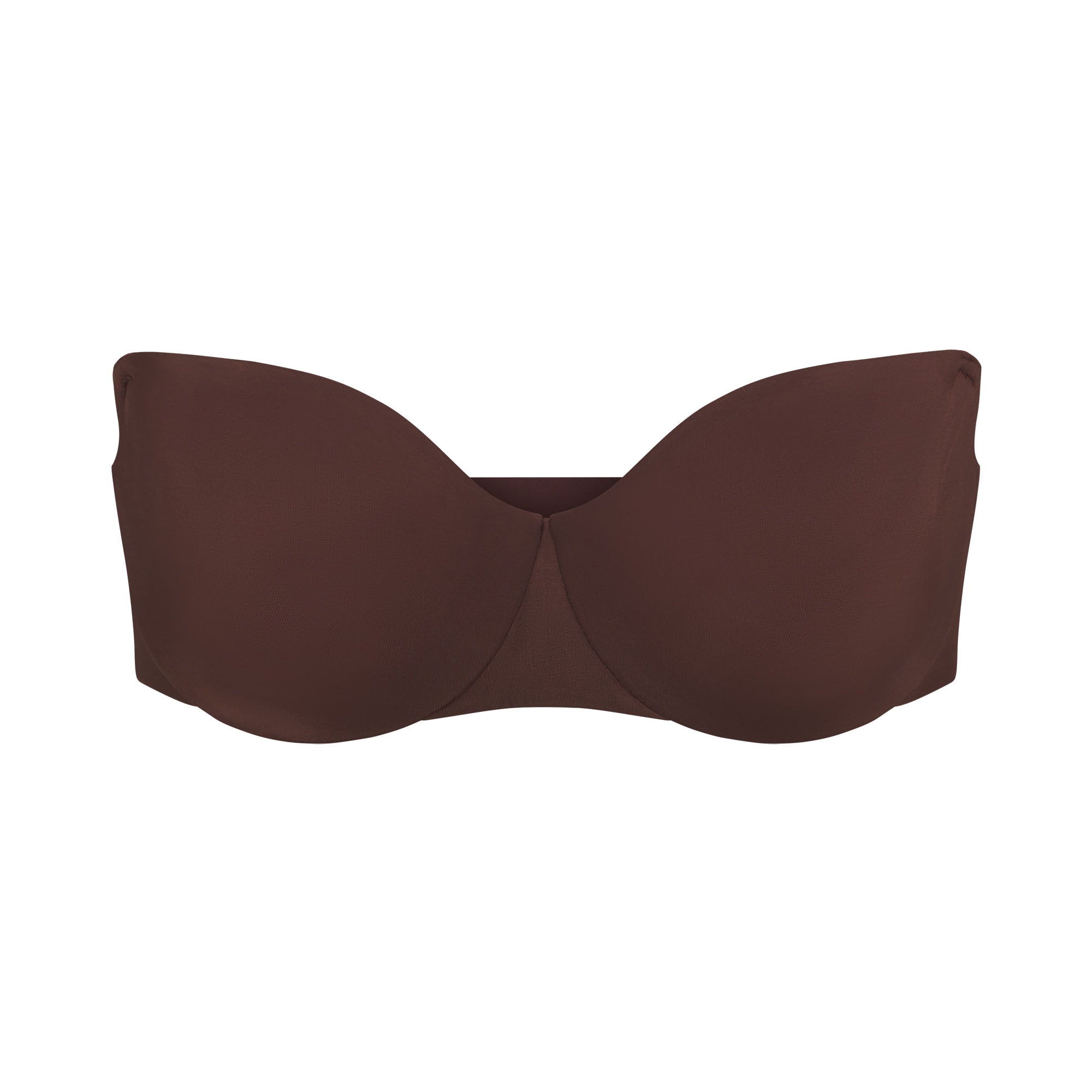 Buy Chocolate Brown DD+ Non Pad Minimise Strapless Bandeau Bra