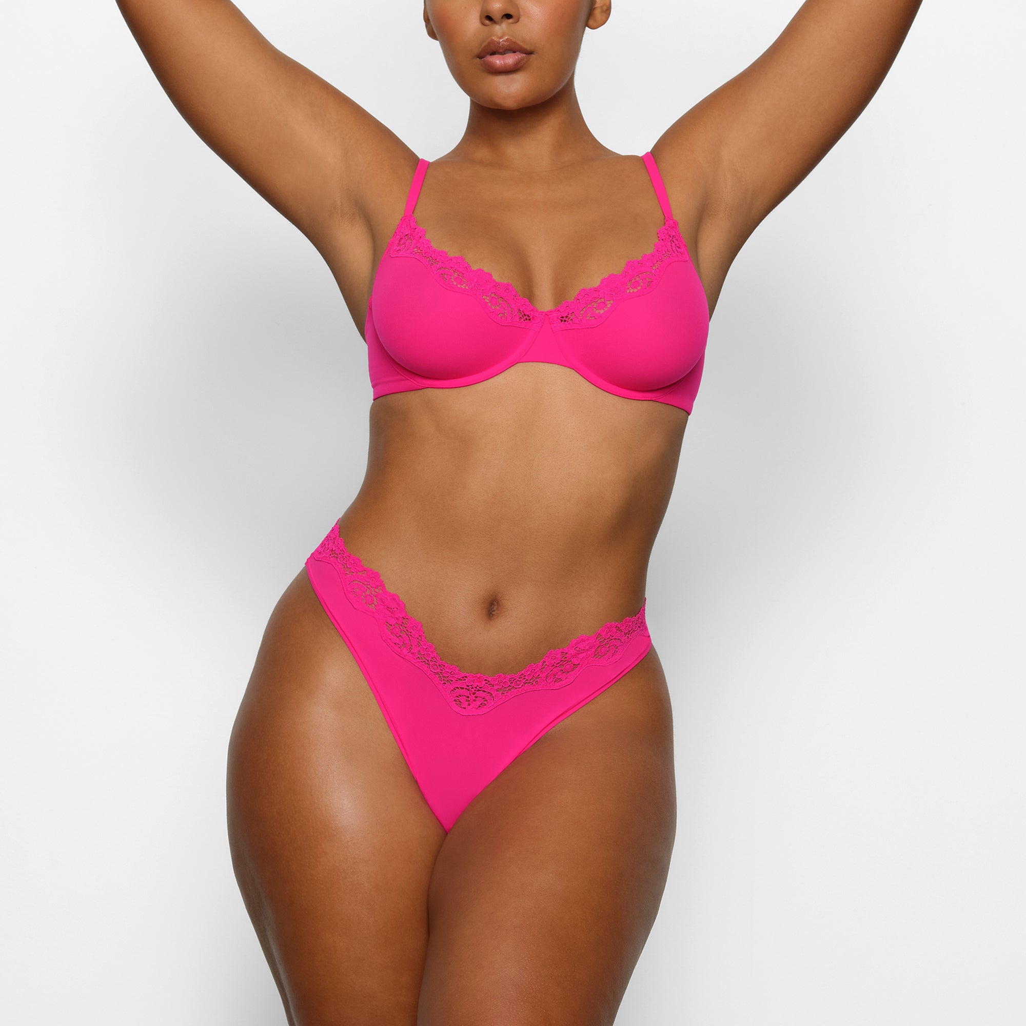Skims' Valentine's Day Drop Is Full of Neon Rose Hues and Jaw-dropping  Lingerie Styles