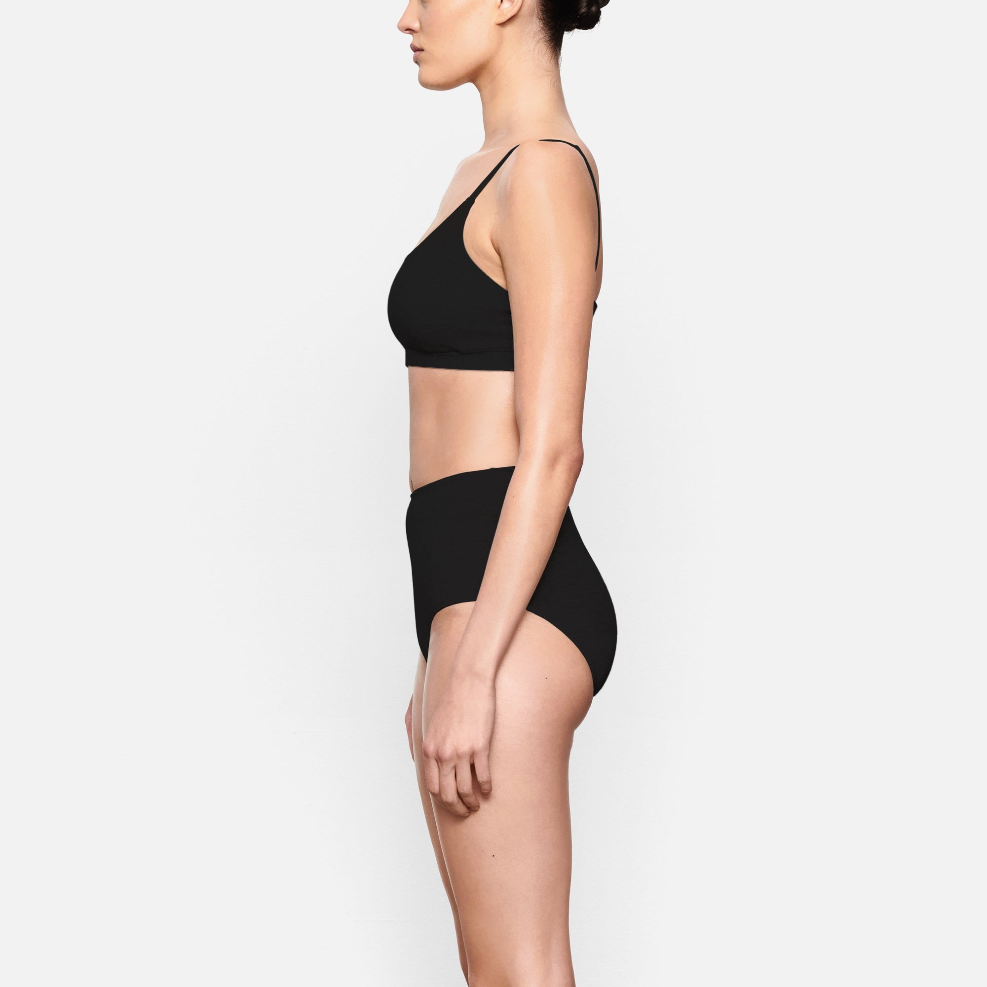 SKIMS Pointelle Logo Triangle Bralette in Soot XXS - $30 New With Tags -  From Rachel