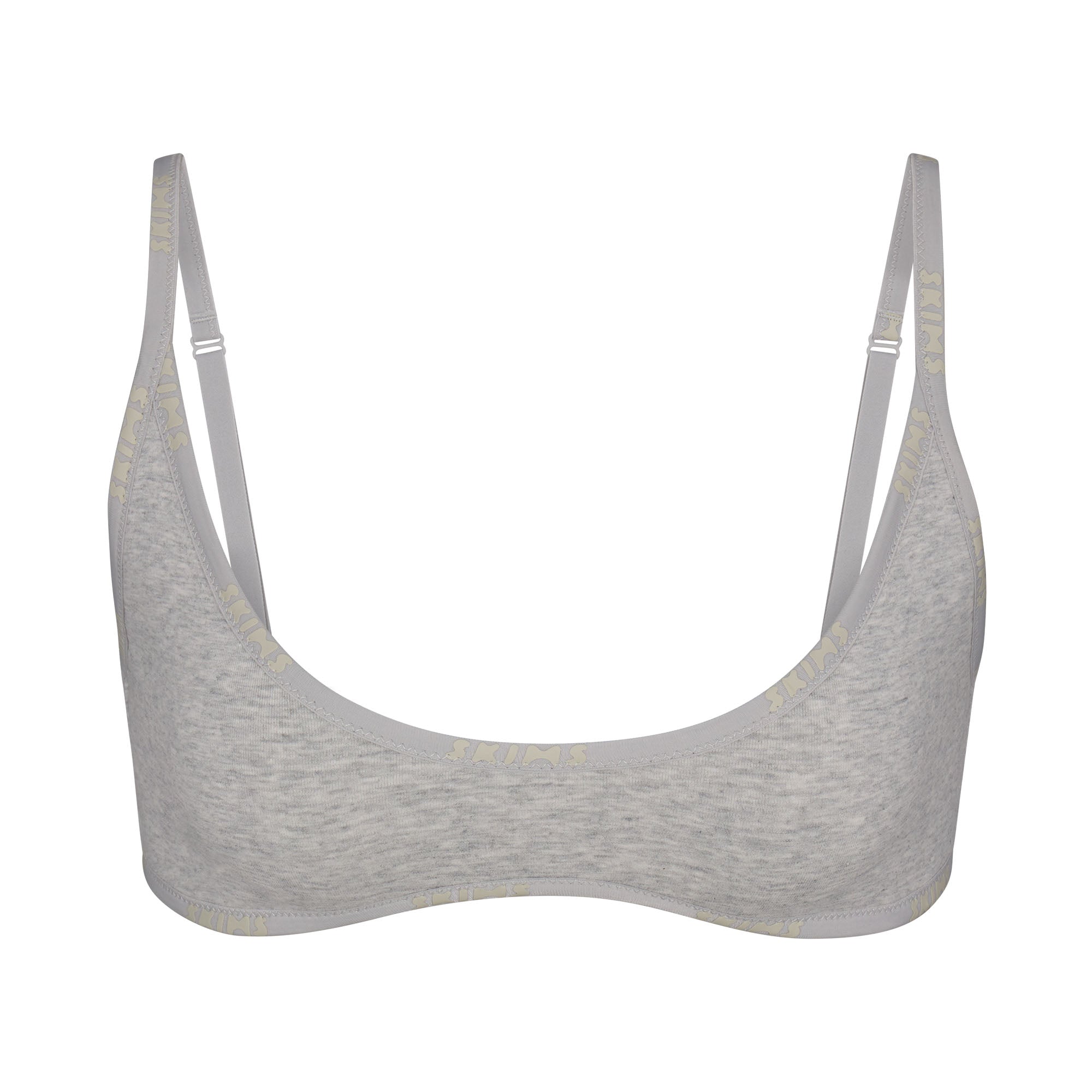 COTTON LOGO SCOOP NECK BRALETTE