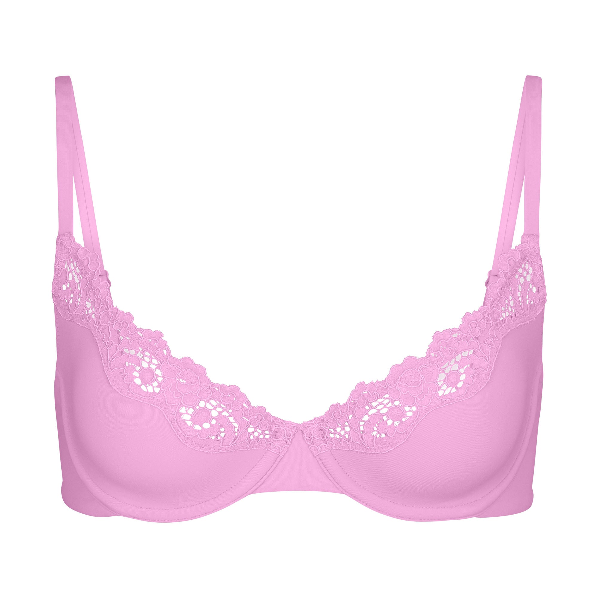 Track Fits Everybody Lace Unlined Scoop Bra - Taffy - 44 - A at Skims