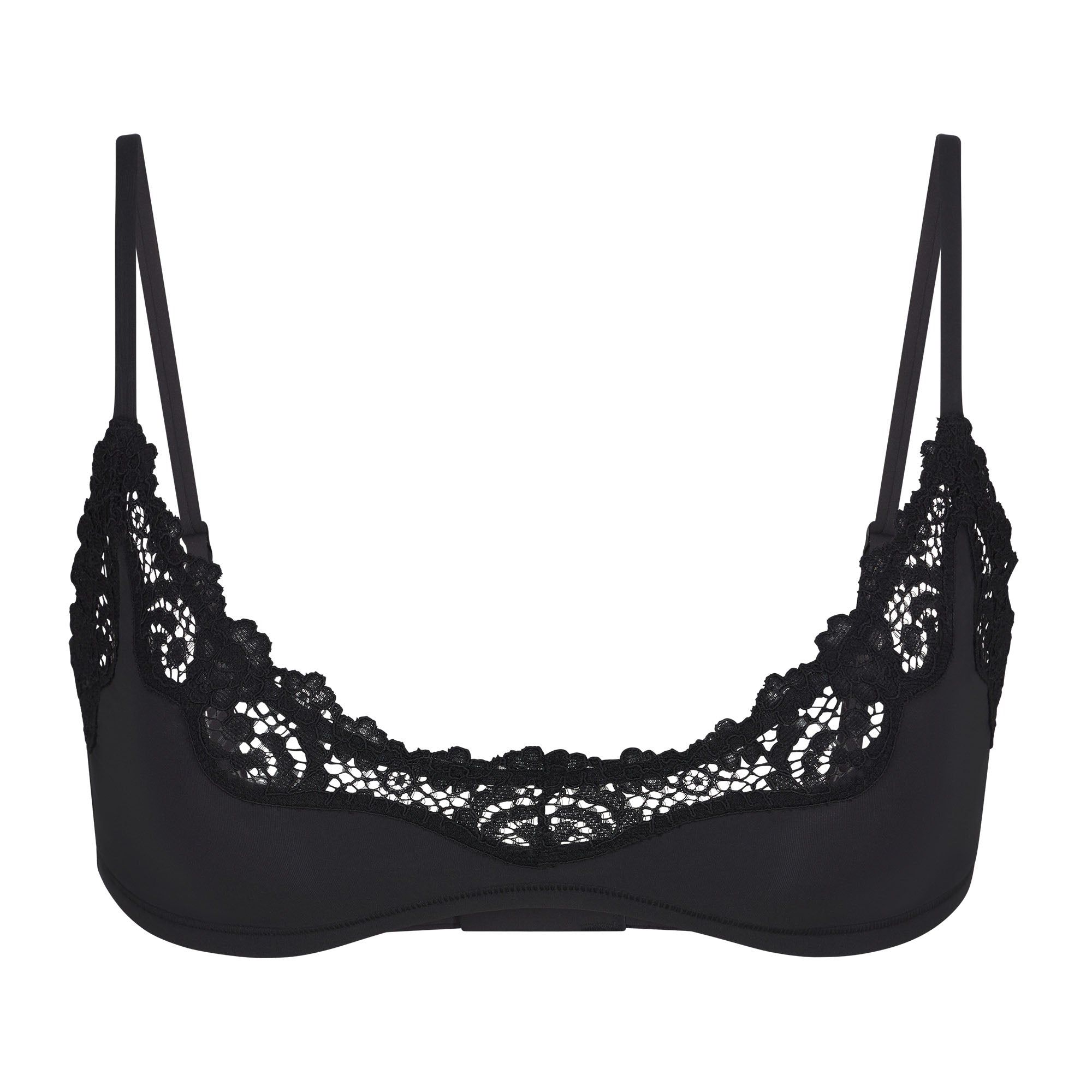 Romantic Corded Lace Front-Closure Bralette