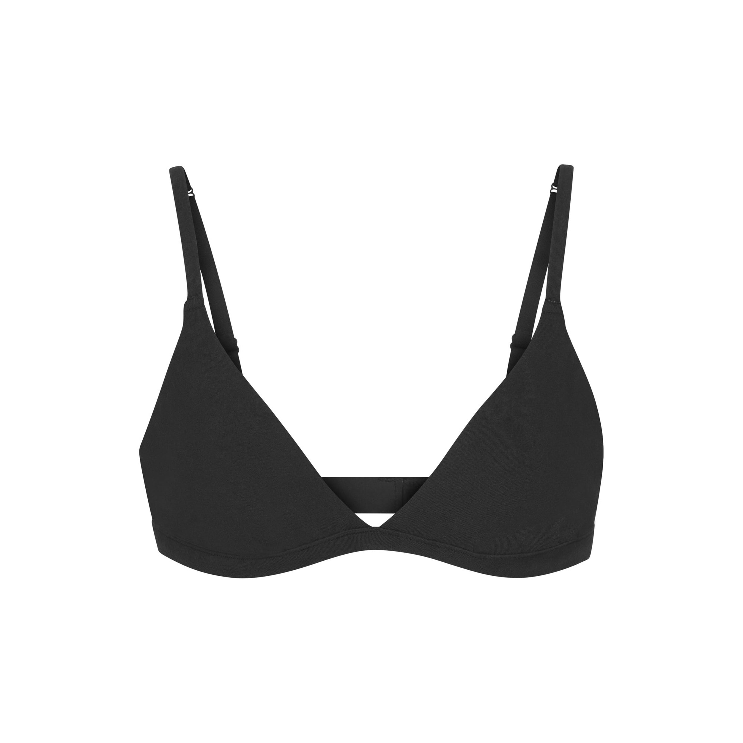 COTTON JERSEY TRIANGLE BRALETTE | SOOT