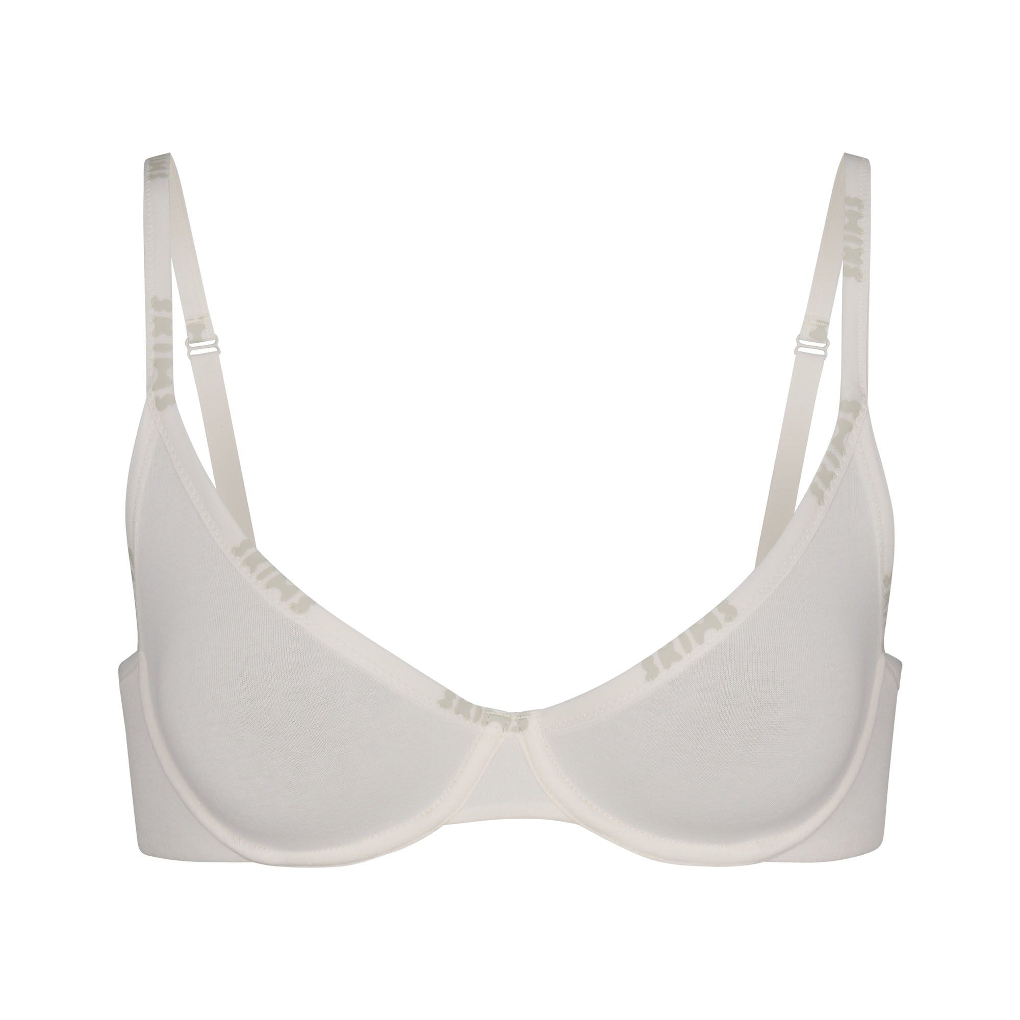 Track Cotton Logo Demi Bra - Juniper - 44 - C at Skims