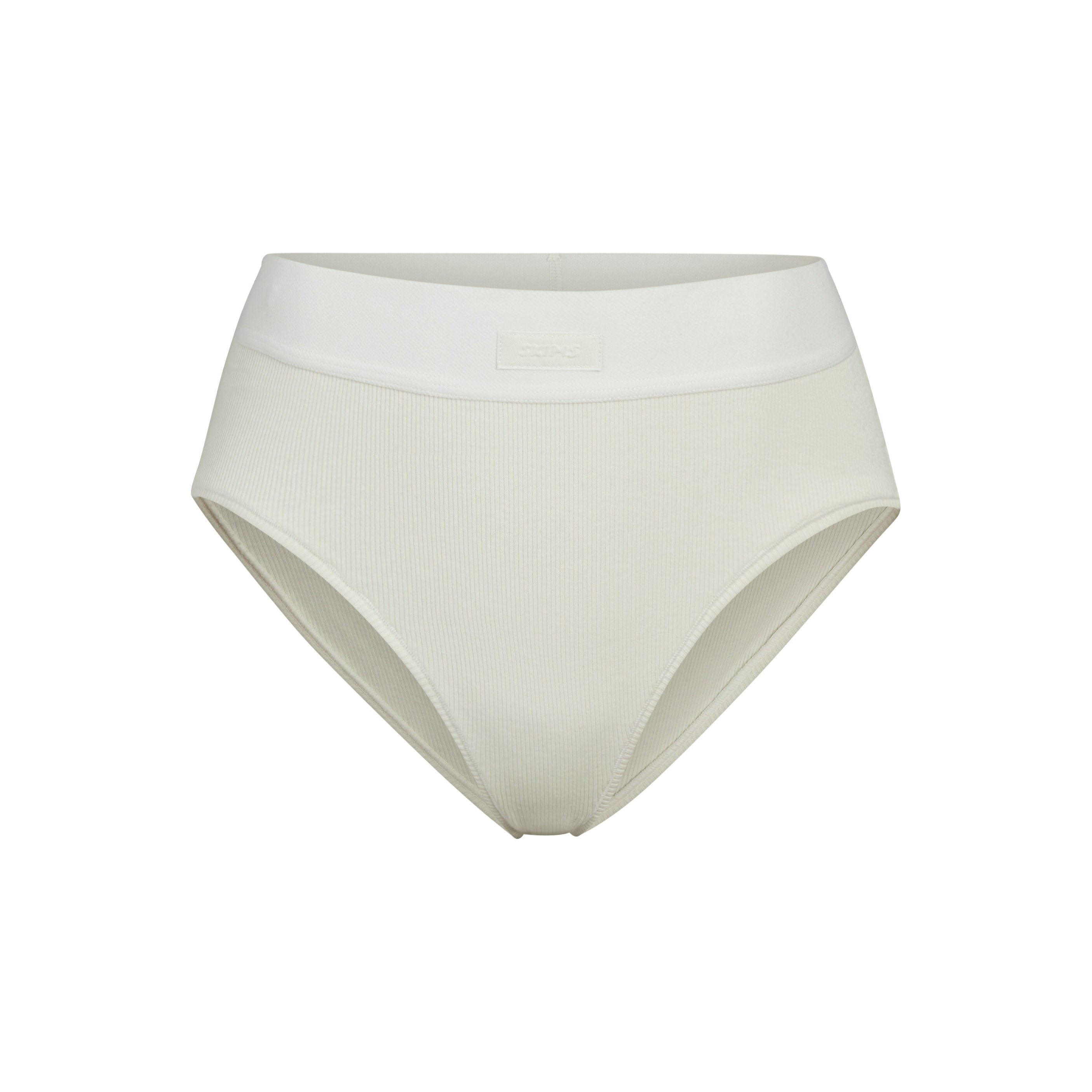 Monki Malika cotton rib high waist briefs in white - WHITE - ShopStyle  Panties