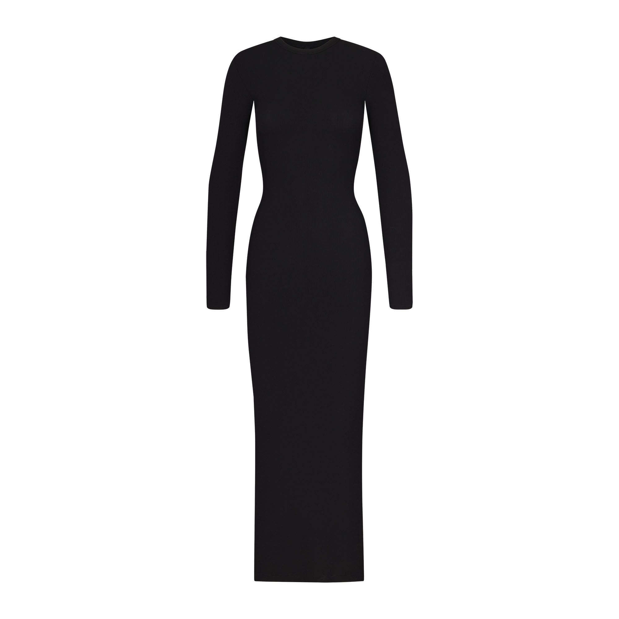 Soft Lounge Crew Neck Long Dress - Onyx | SKIMS