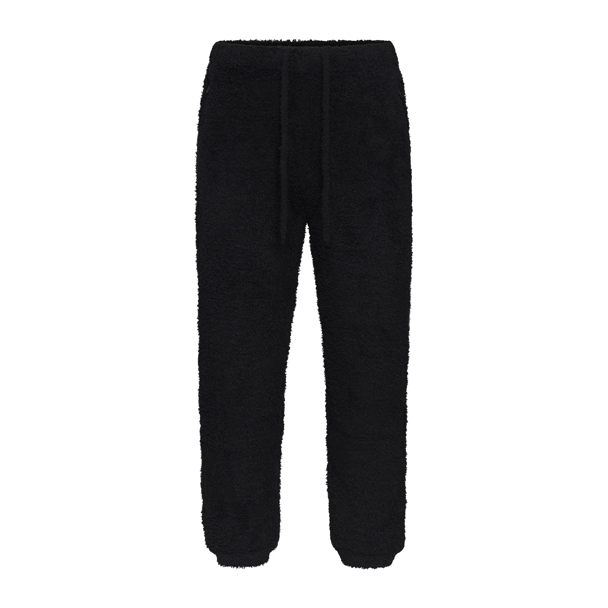 SKIMS Cozy Knit Boucle’ Lounge Pants Onyx Black Size L/XL NWT High Rise $108