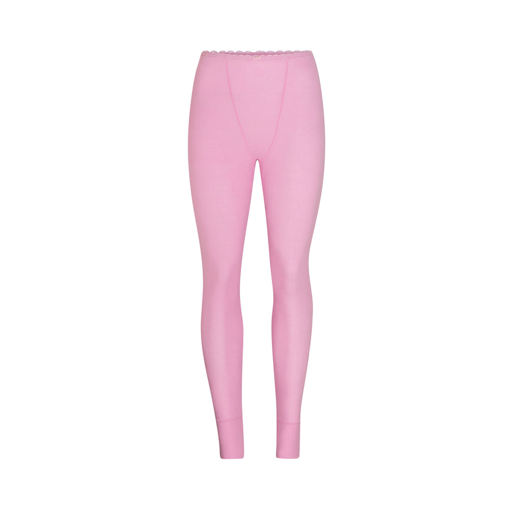 SKIMS pointelle logo leggings quartz womens large stretchy pink kim  kardashian