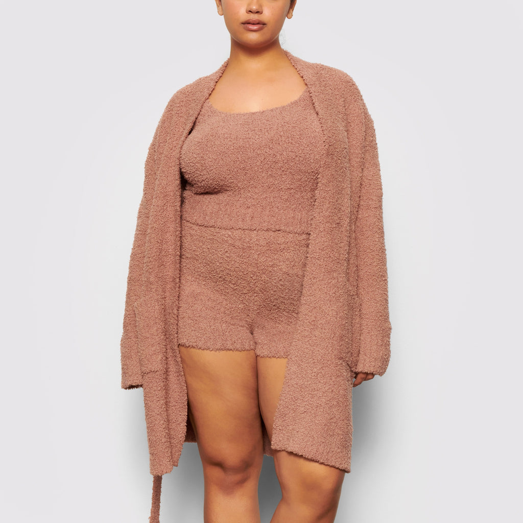 Cozy Knit Short Robe Rose Clay SKIMS