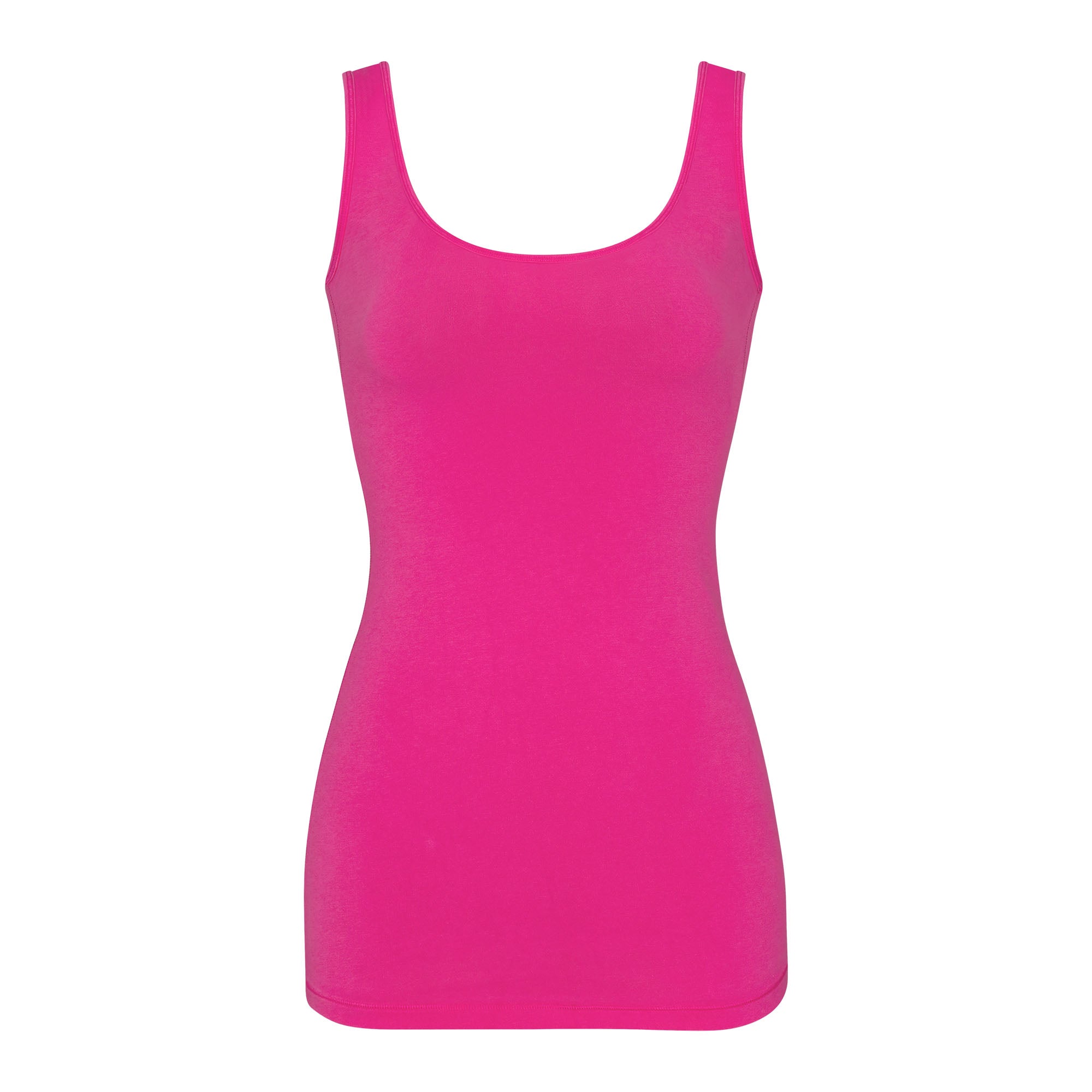 NEW VINTAGE SCOOP NECK TANK | FUCHSIA - NEW VINTAGE SCOOP NECK