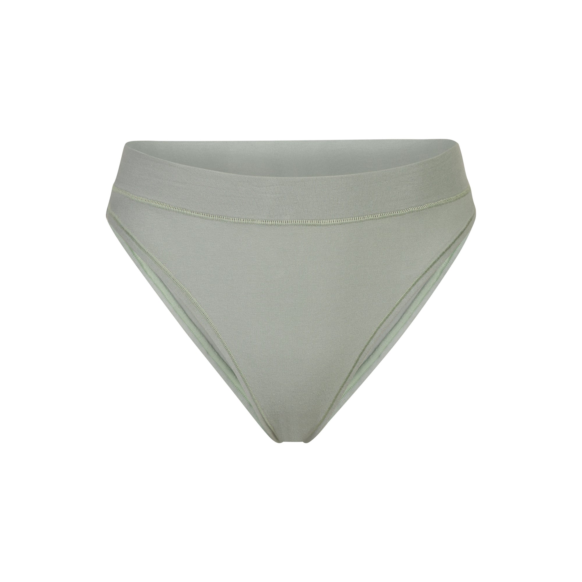 COTTON JERSEY CHEEKY TANGA | LIGHT HEATHER GREY