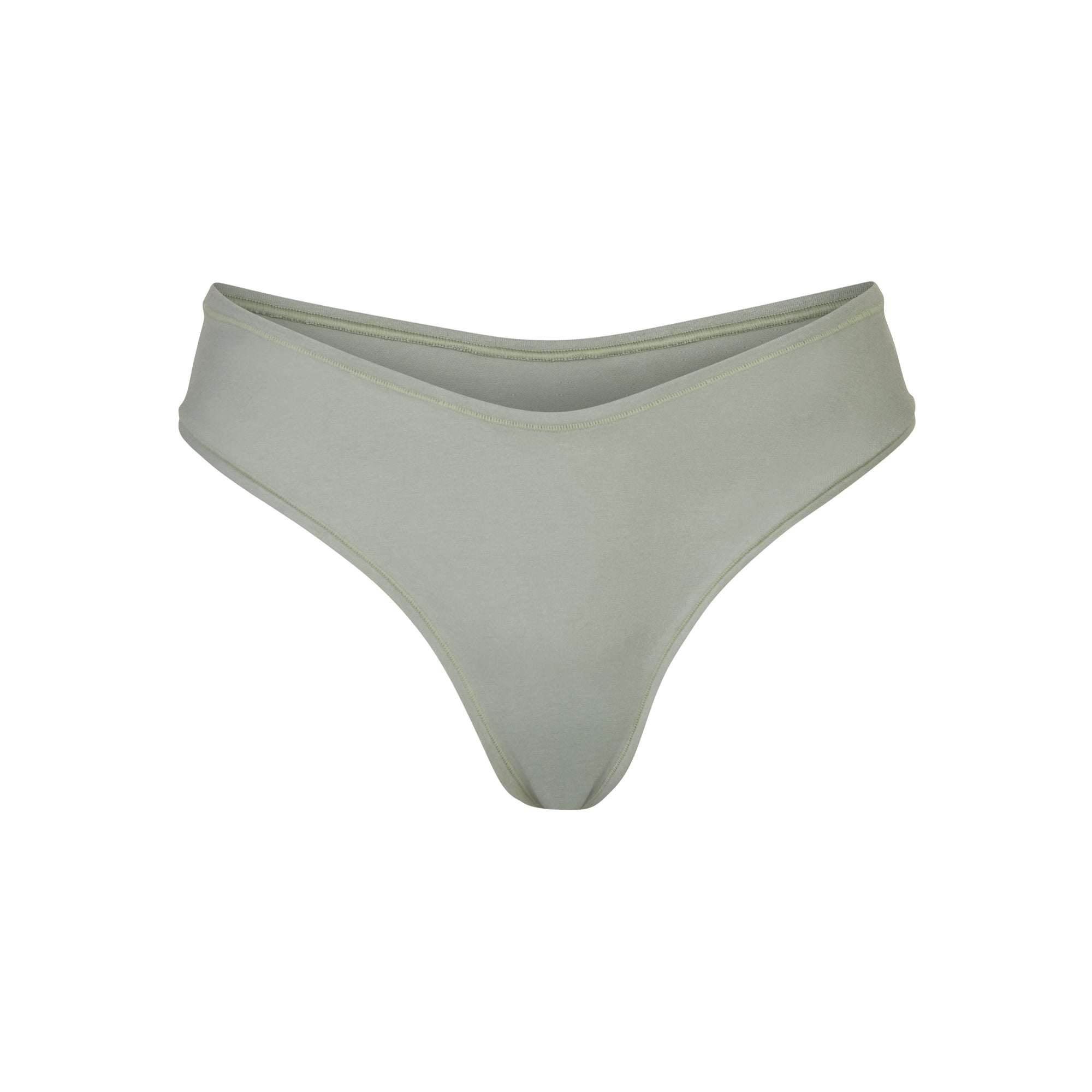 Skims Cotton Dipped Thong in Mineral