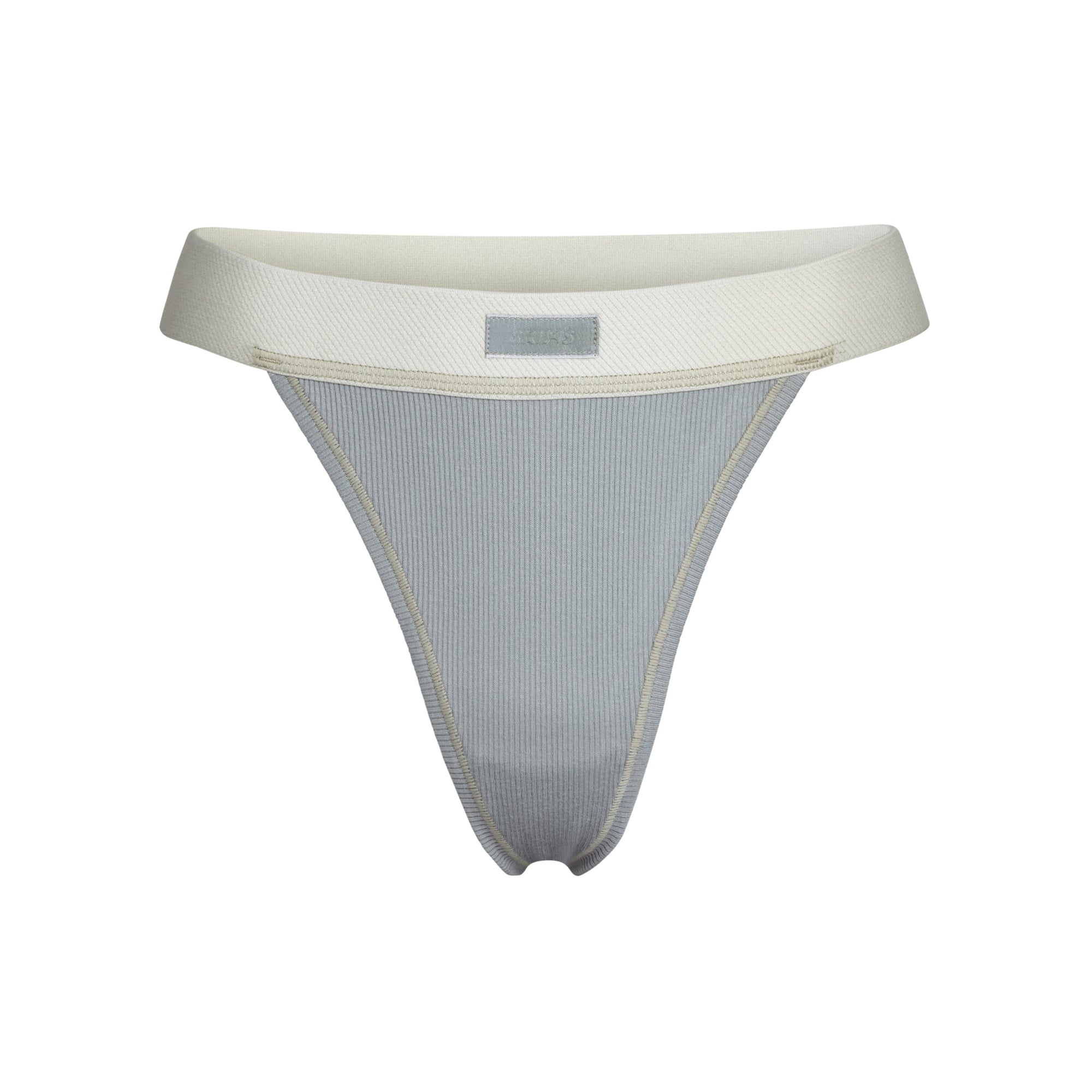 Skims Cotton Dipped Thong In Mineral