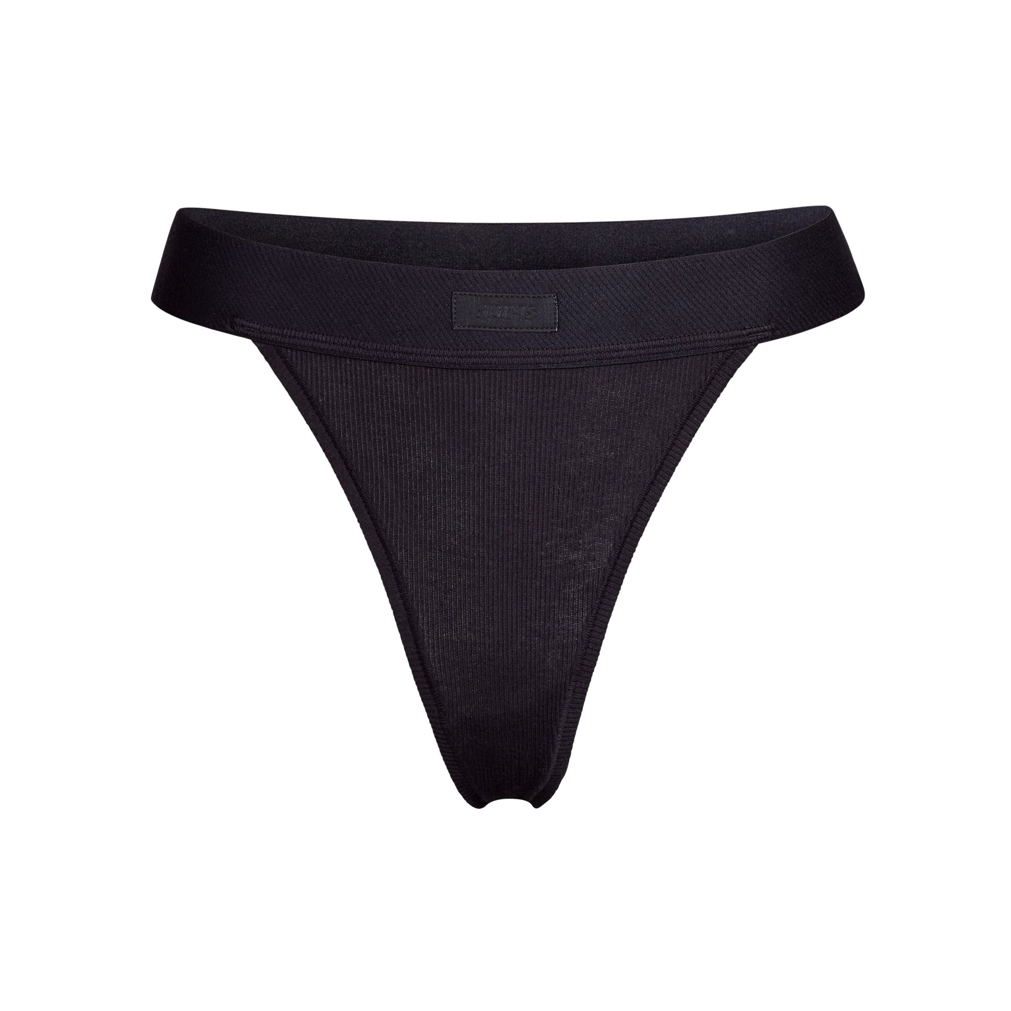 SKIMS on X: The Cotton Rib Thong ($20) in Soot - available now in