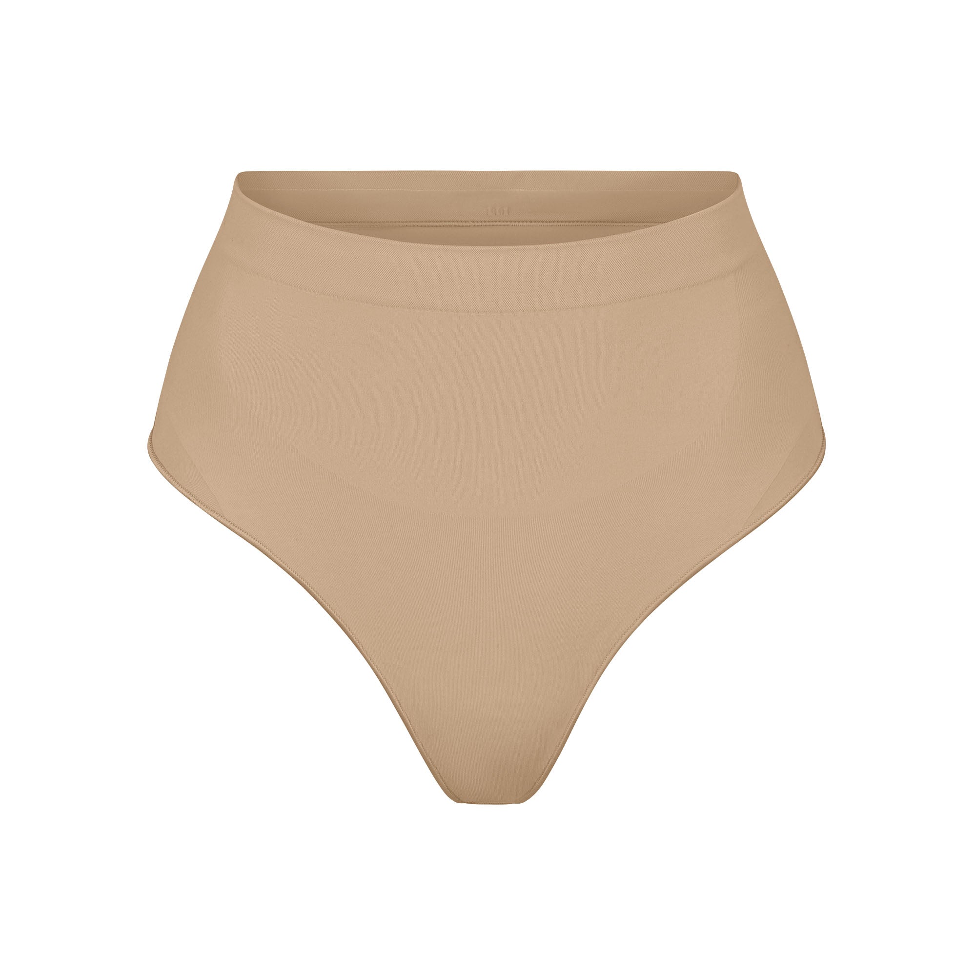 Seamless High-Waist Thong Panty in Brown