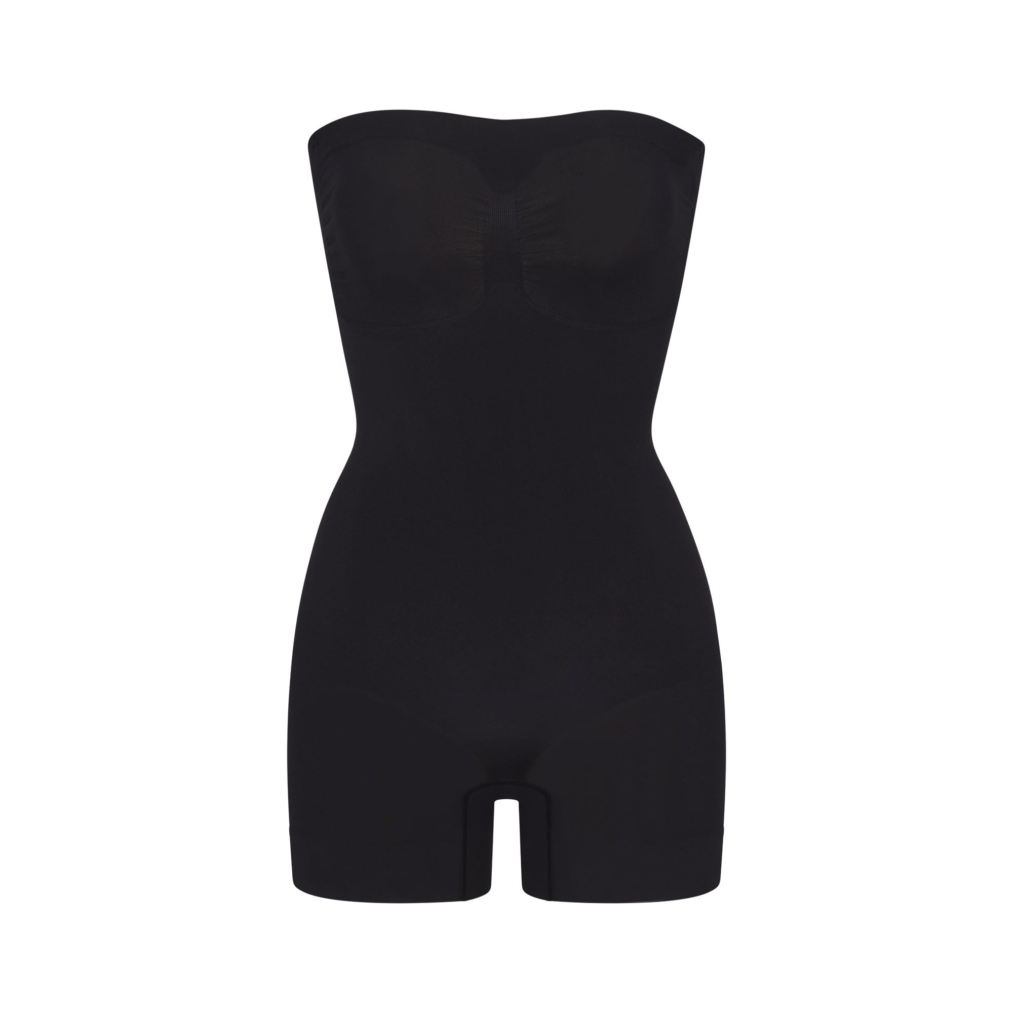 Thaxx Luxury Shapewear Women's Strapless Short Bodysuit, Black
