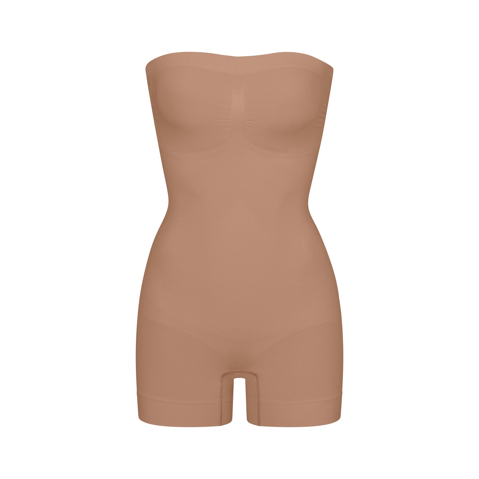 SHAPERX 2 Pieces Strapless Shortie Bodysuit for Women Tummy Control  Shapewear Seamless Sculpt Body Shaper with Removable  Straps,Black+Sienna-L/XL