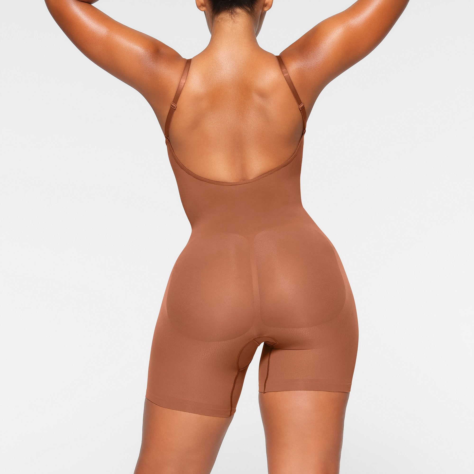 Buy SKIMS Brown Everyday Sculpt Mid-Thigh Bodysuit for Women in Saudi