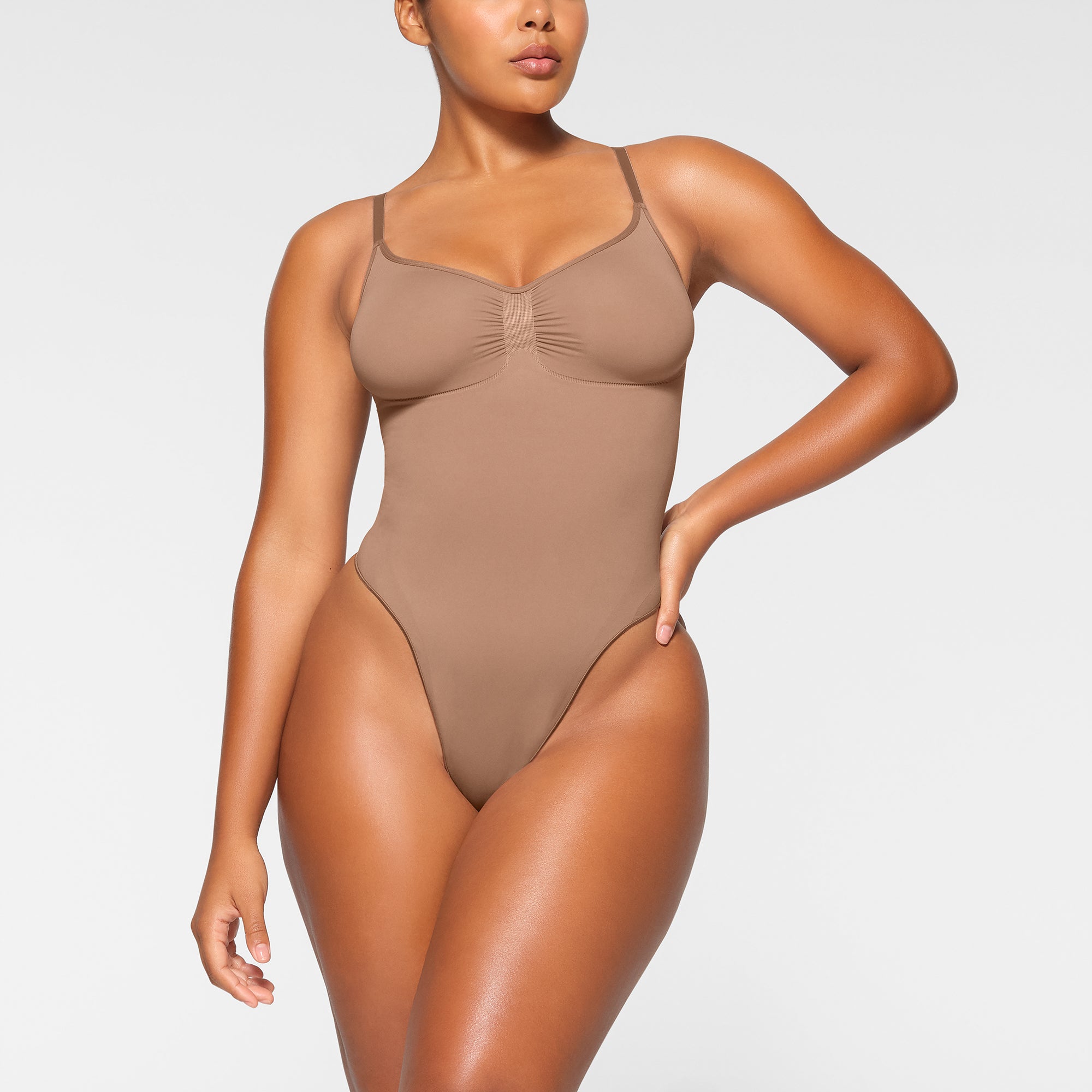 Tummy Control Thong Shapewear Bodysuit for Women Seamless Shaping Panties  Butt Lifter Invisible Body Shaper Tank Top (Color : Skin, Size : S)