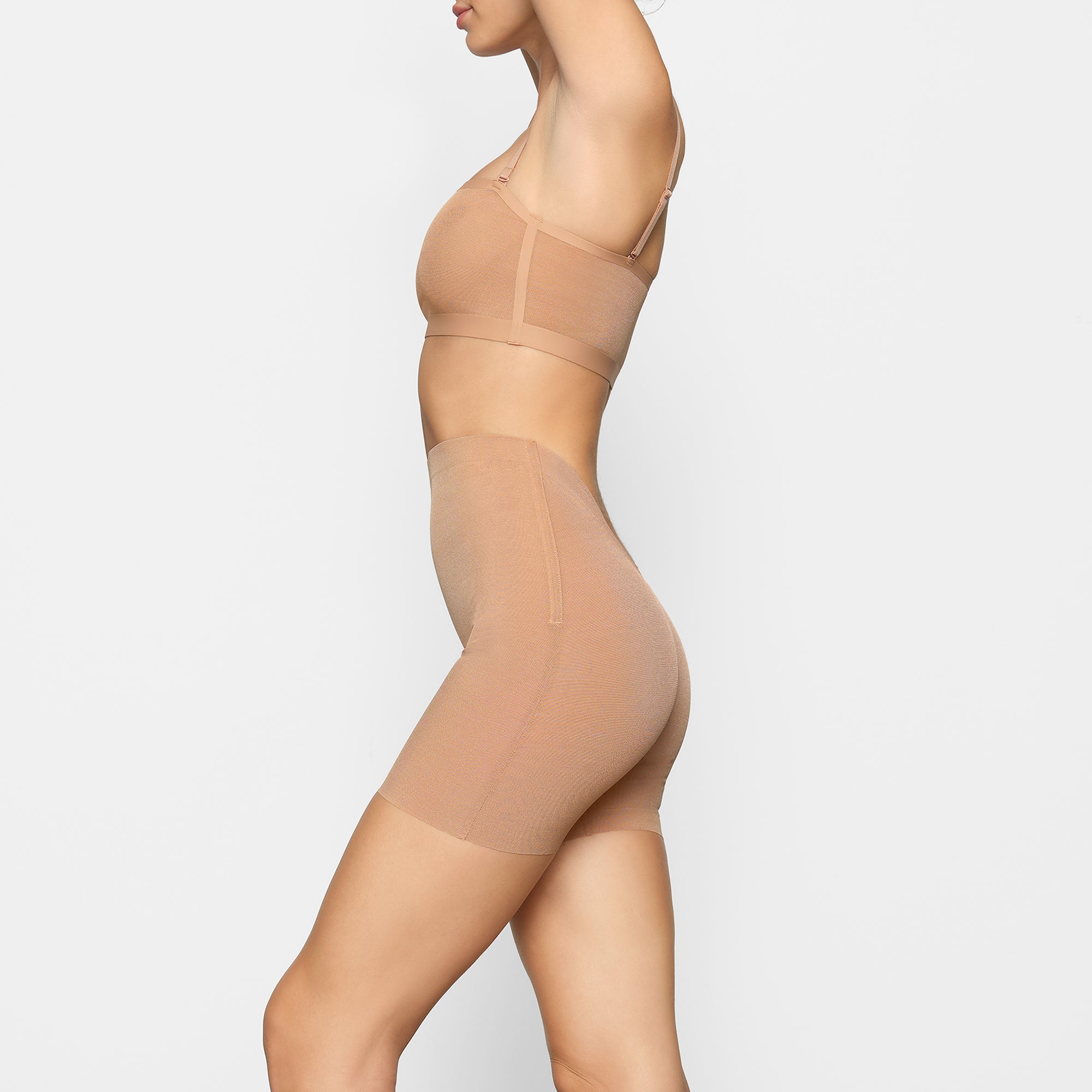 NEW Skims Sheer Sculpt Low Back Shorts in Ochre Women's M