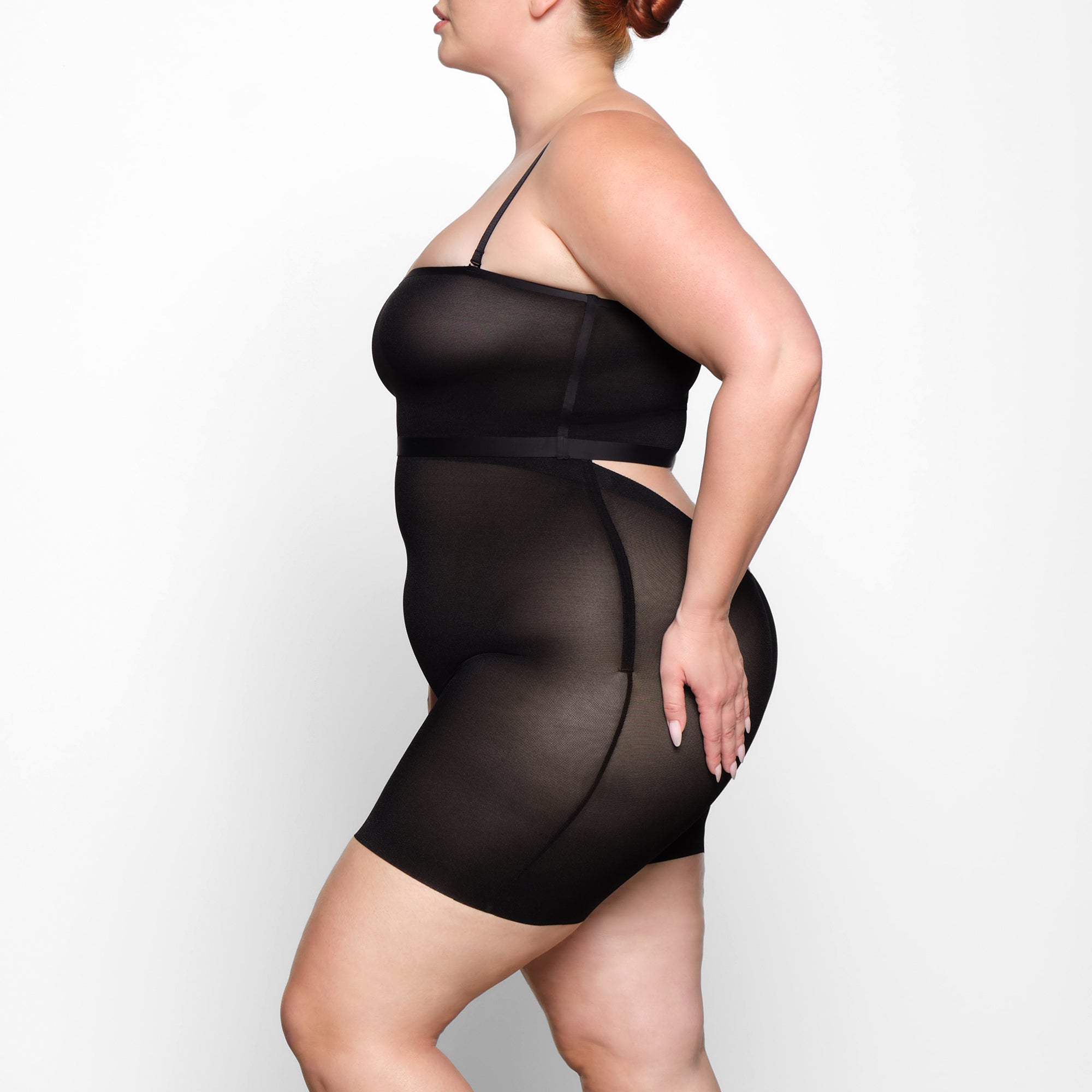 Buy SKIMS Black Barely There Shapewear Low Back Short for Women in Saudi