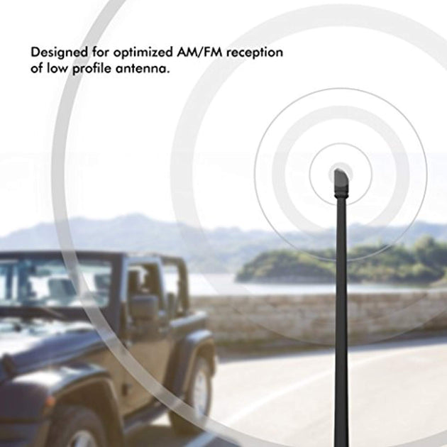 EIMGO 13 Inches Sports Antenna Compatible fit Jeep Wrangler JK JKU JL JLU Rubicon Sahara,Flexible Rubber Antenna Replacement Designed for Optimized FM/AM Reception 