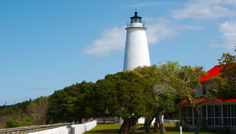Ocracoke Island Lighthouse Located in the Outer Banks of North Carolina
