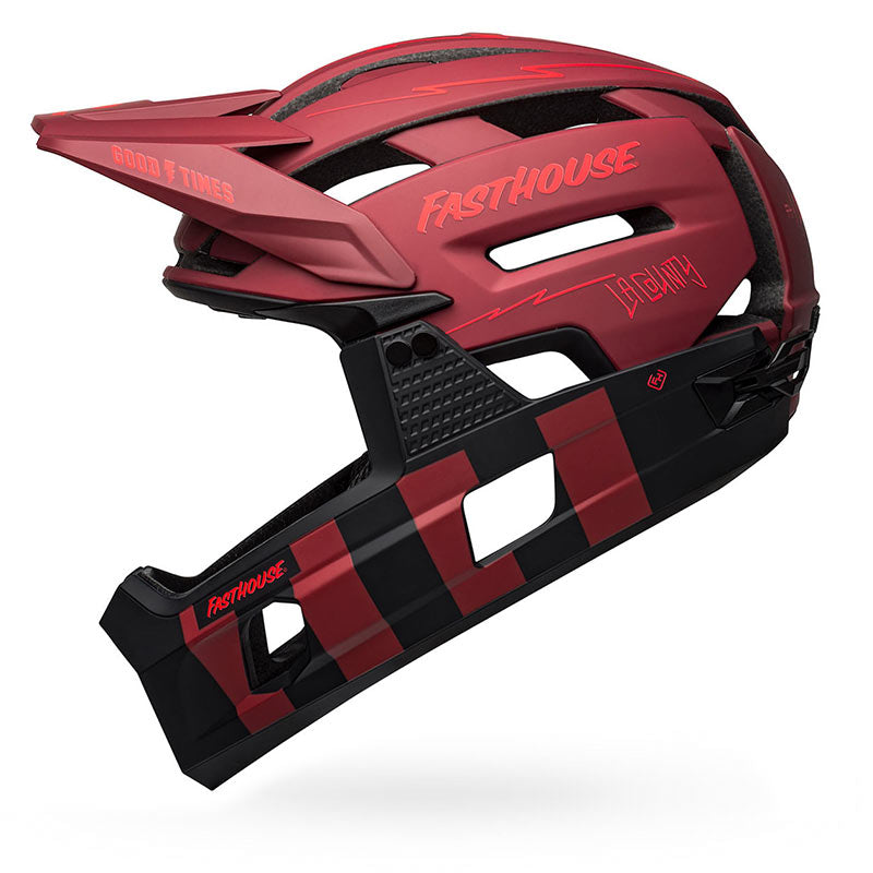 red fasthouse helmet