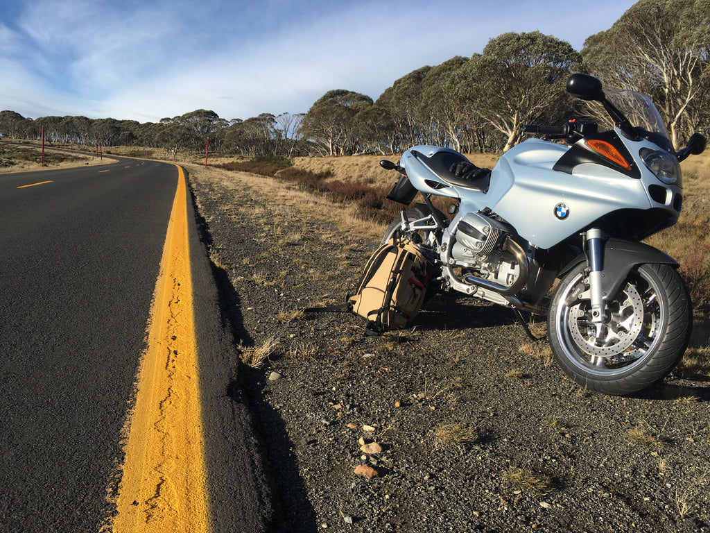 BMW r1100s snow mountains highway