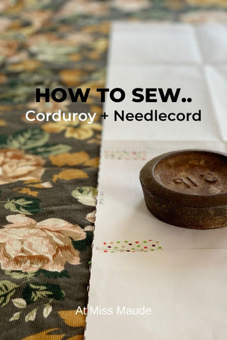 how to sew needlecord