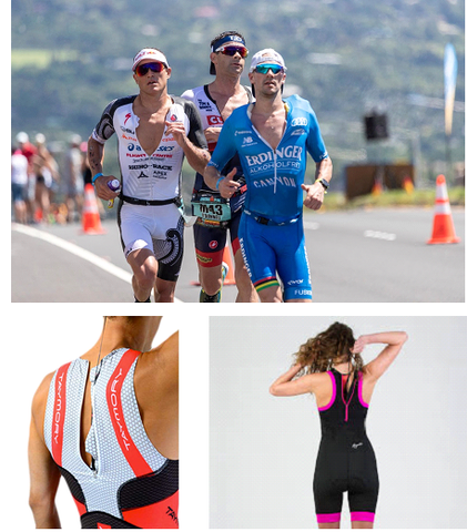 posicion del zipper en un trisuit para triatlon