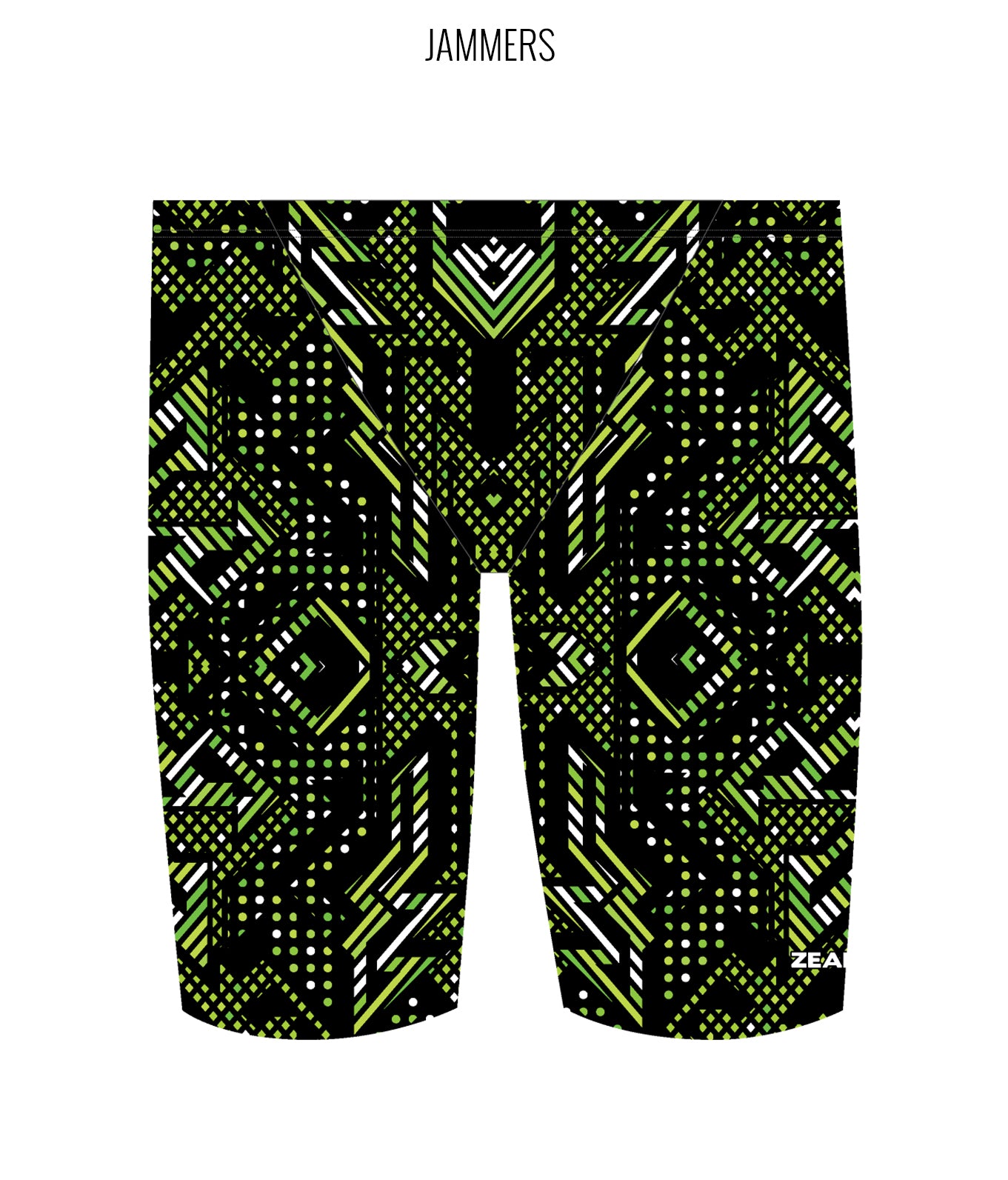 AZTEC {GREEN) - MALE Personalised Swimwear - Shop Zealous Training Swimwear