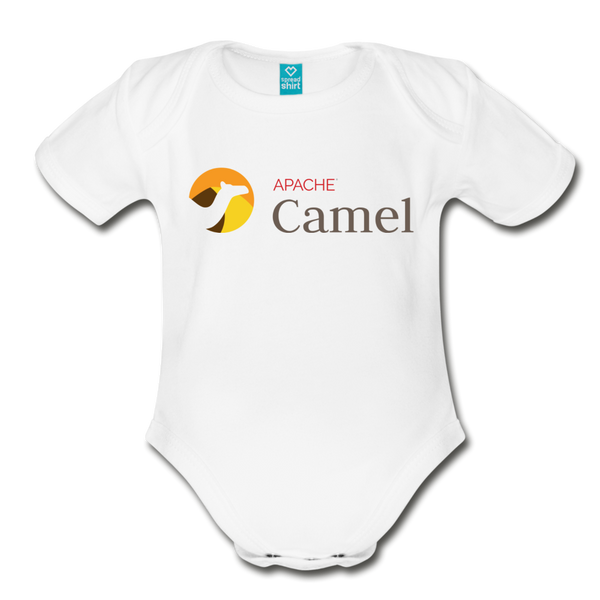 Camel Organic Onesie - white