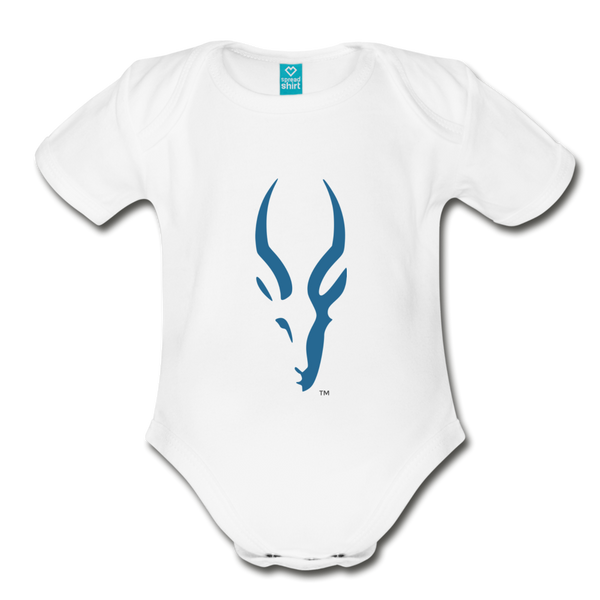 Impala Organic Short Sleeve Baby Onesie - white