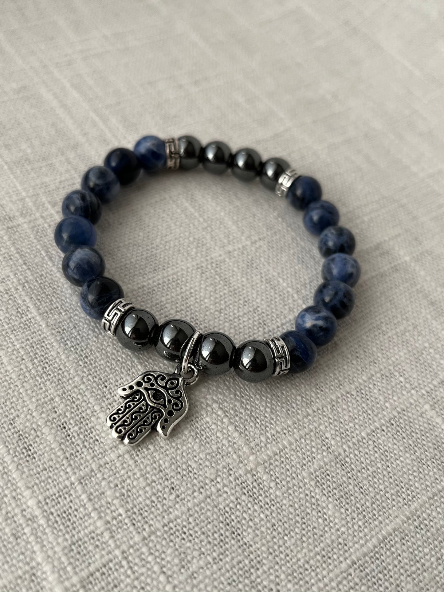 Sodalite with Hematite Bracelet