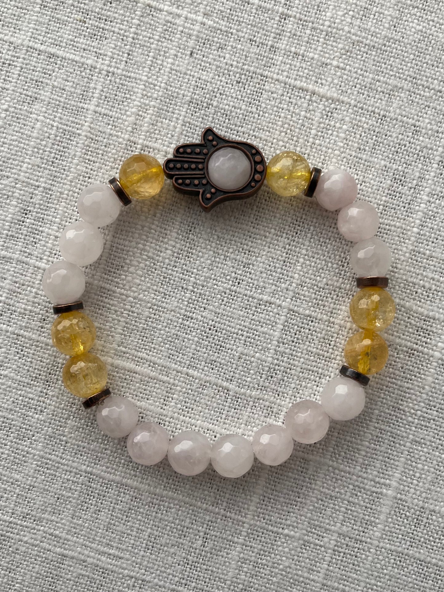 Rose Quartz with Citrine Bracelet