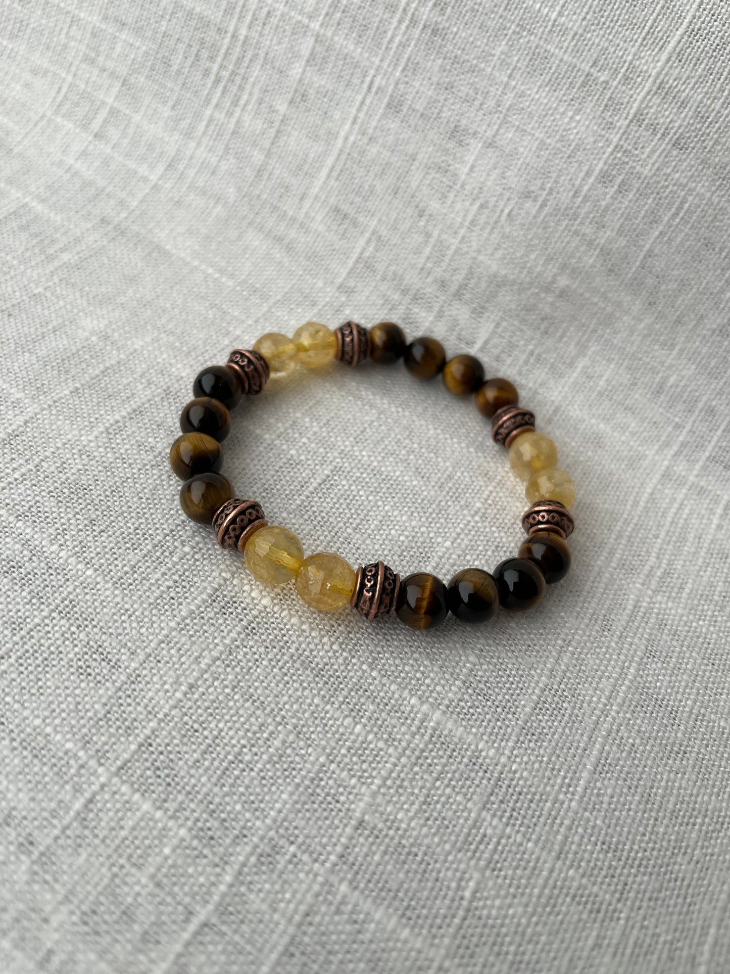 Tiger's Eye with Citrine Bracelet