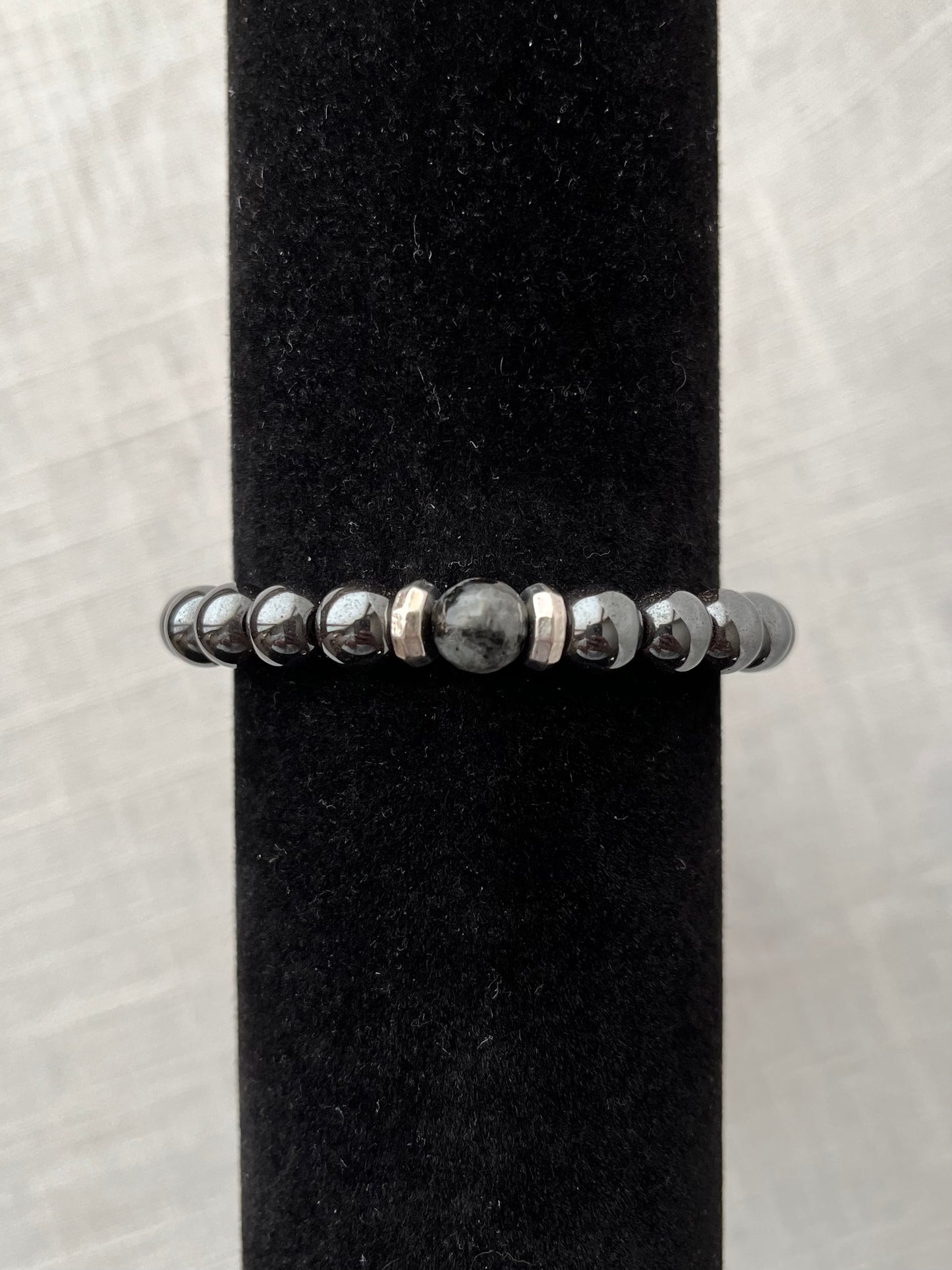 Hematite with Larvikite Bracelet