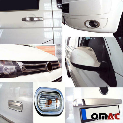 SpiegelkappenTürgriffblenden Zierblende für VW T5 2009-2015 Chrom Edelstahl Set