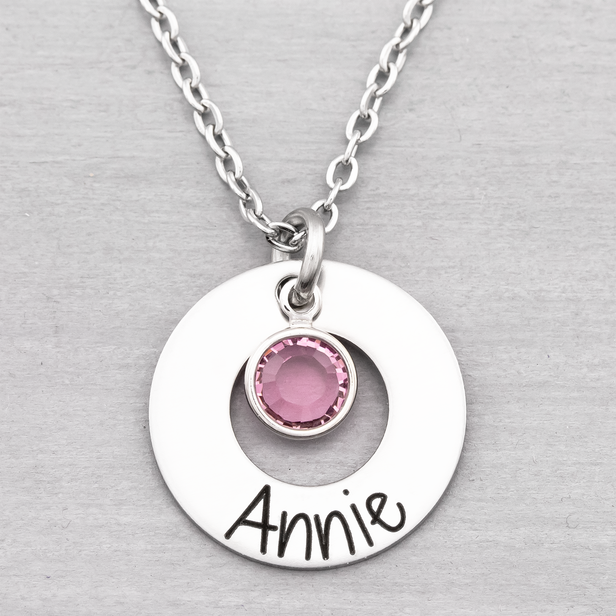 washer name necklace