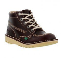 Boys Brown Leather Lace Up Boots