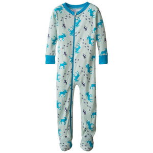 Baby Boys Organic Cotton Moose Tracks Footed PJs by New Jammies - The Boy's Store