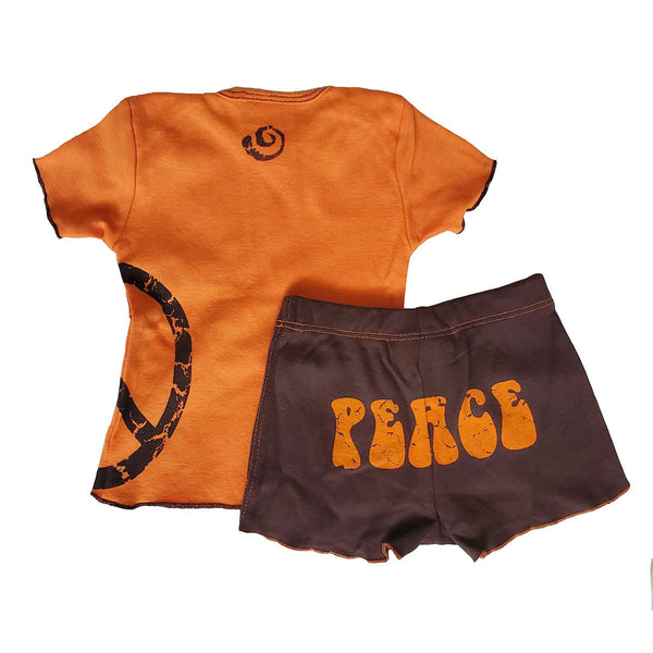 Baby Boy's Peace Short Set by lollybean Kid Couture - The Boy's Store