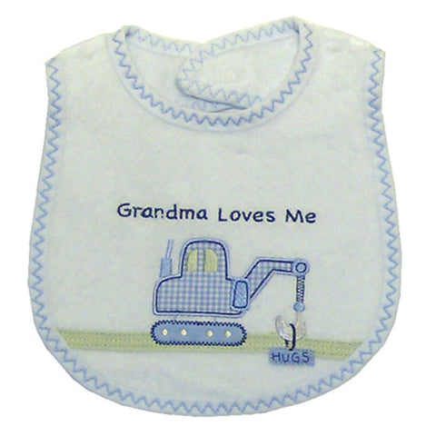 Baby Boys' Grandma Loves Me Bib by Dressed to Drool