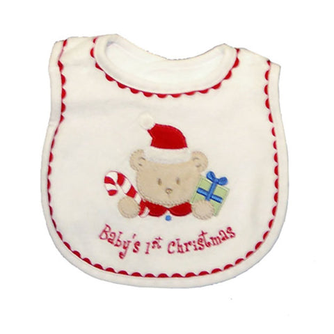 Baby's 1st Christmas Bib by Dressed to Drool