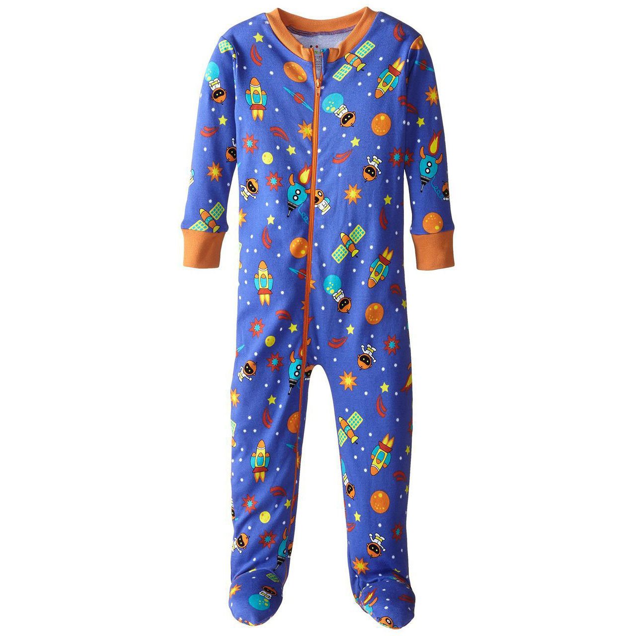 Baby Boys Space Themed Organic Footed Pajamas by New Jammies - The Boy's Store