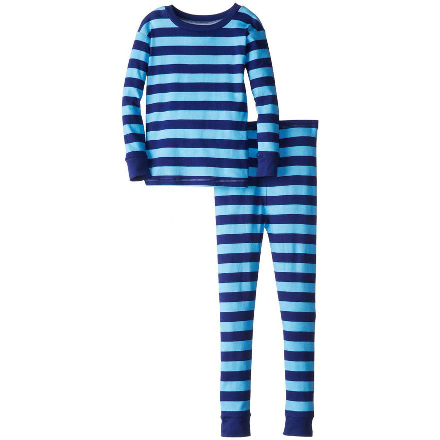 Boys Blue on Blue Stripe Pajamas by New Jammies