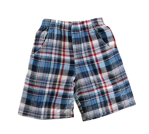 Boys Plaid Pull-on Shorts by CR Sports